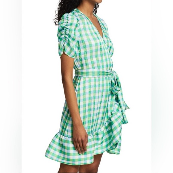 TANYA TAYLOR Natasha Gingham Wrap Dress - Picture 5 of 7